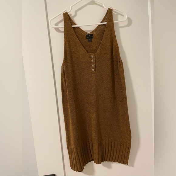 Knitted brown dress coverup - Picture 1 of 9